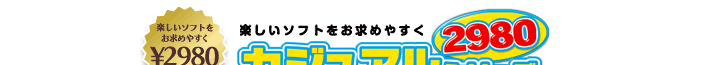 楽しいソフトをお求めやすく　カジュアルシリーズ2980