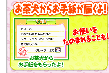 お茶犬からお手紙が届くよ！　お茶犬からお手紙をもらったよ！