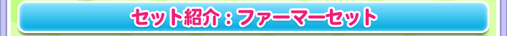 セット紹介：ファーマーセット