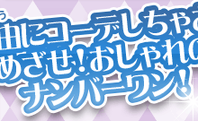 自由にコーデしちゃお！めざせ！おしゃれのナンバーワン！